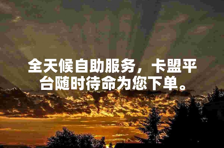 全天候自助服务，卡盟平台随时待命为您下单。