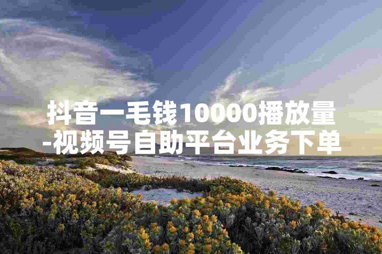 抖音一毛钱10000播放量-视频号自助平台业务下单真人,wb免费24小时下单平台。