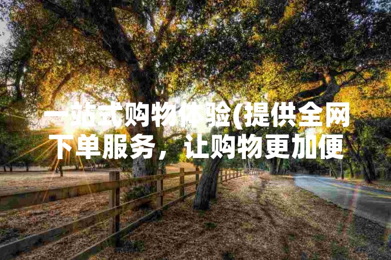 一站式购物体验(提供全网下单服务，让购物更加便捷)