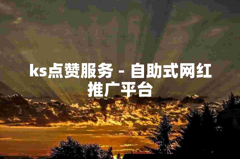 ks点赞服务 - 自助式网红推广平台