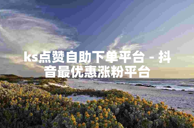 ks点赞自助下单平台 - 抖音最优惠涨粉平台