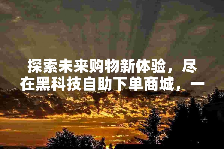 探索未来购物新体验，尽在黑科技自助下单商城，一站式满足你的B站账号需求与QQ相关服务，网红助手24小时在线，随时为你提供便捷交易。