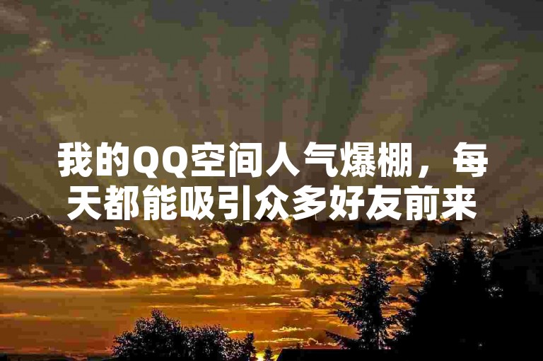 我的QQ空间人气爆棚，每天都能吸引众多好友前来点赞留言。