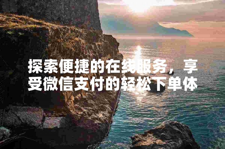 探索便捷的在线服务，享受微信支付的轻松下单体验。