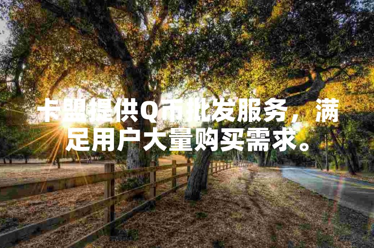 卡盟提供Q币批发服务，满足用户大量购买需求。