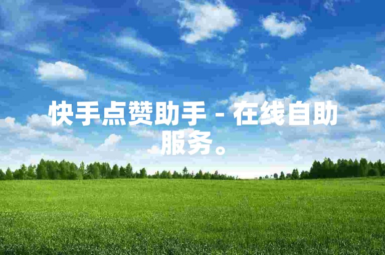 快手点赞助手 - 在线自助服务。