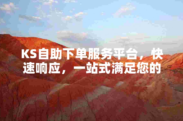 KS自助下单服务平台，快速响应，一站式满足您的所有服务需求。