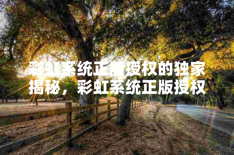 彩虹系统正版授权的独家揭秘，彩虹系统正版授权，最新正版授权的彩虹系统！2025必学。