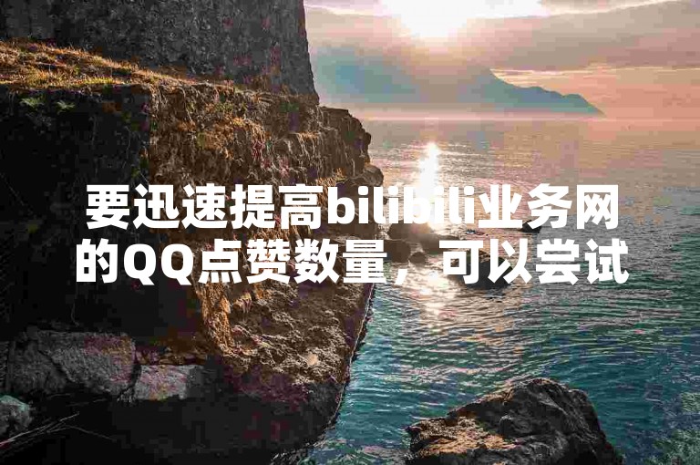 要迅速提高bilibili业务网的QQ点赞数量，可以尝试通过社交媒体推广、合作互推以及优质内容创作来吸引更多用户的关注和互动。