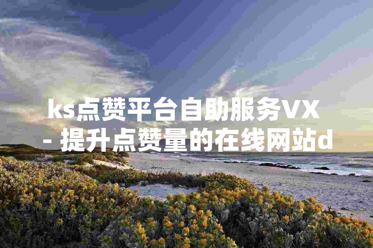 ks点赞平台自助服务VX - 提升点赞量的在线网站dy