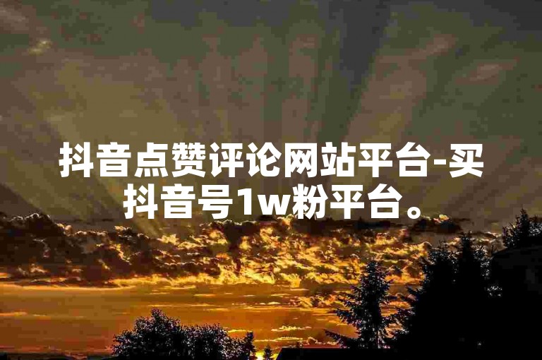 抖音点赞评论网站平台-买抖音号1w粉平台。