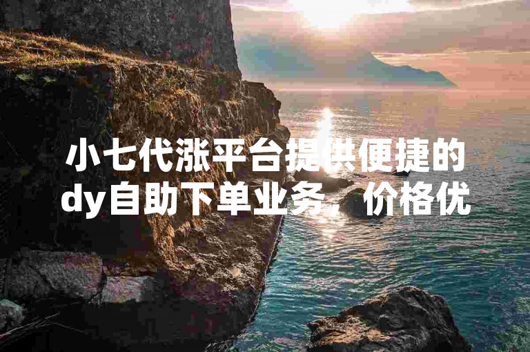 小七代涨平台提供便捷的dy自助下单业务，价格优惠。