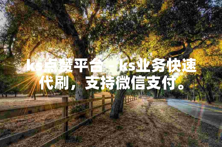ks点赞平台 - ks业务快速代刷，支持微信支付。
