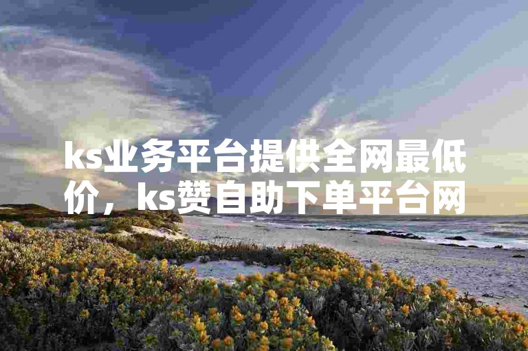 ks业务平台提供全网最低价，ks赞自助下单平台网站免费使用。