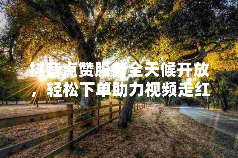 抖音点赞服务全天候开放，轻松下单助力视频走红 - dy自助点赞快速上热门。