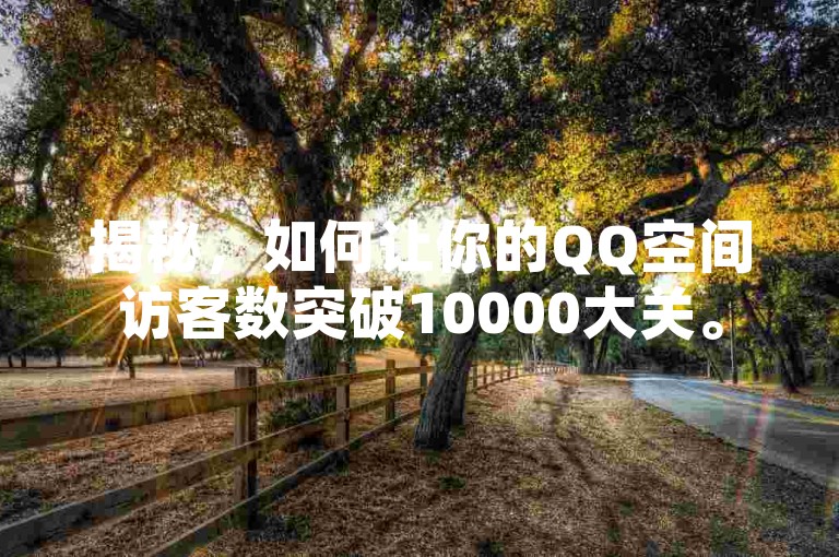 揭秘，如何让你的QQ空间访客数突破10000大关。