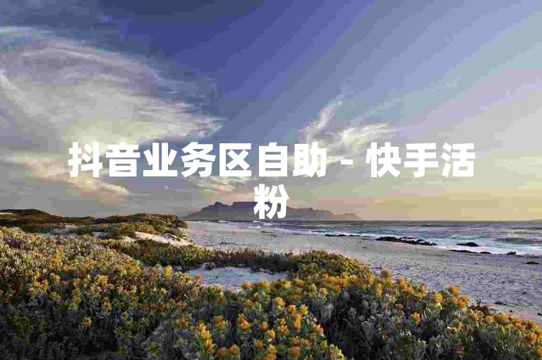 抖音业务区自助 - 快手活粉
