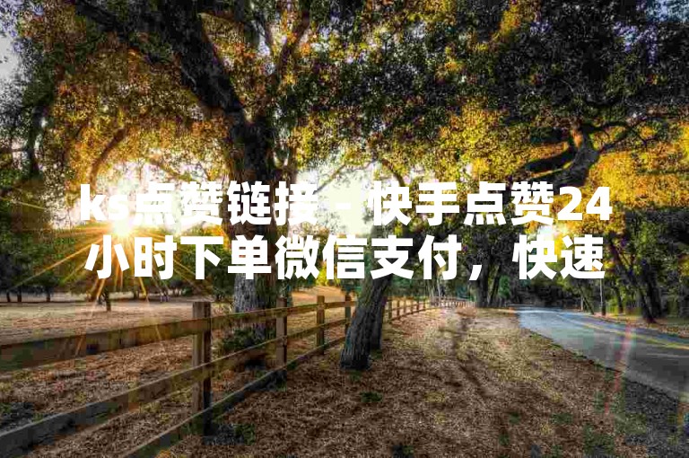 ks点赞链接 - 快手点赞24小时下单微信支付，快速提升视频热度。