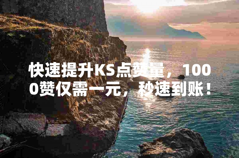快速提升KS点赞量，1000赞仅需一元，秒速到账！- 抖音业务全天候自助服务系统。