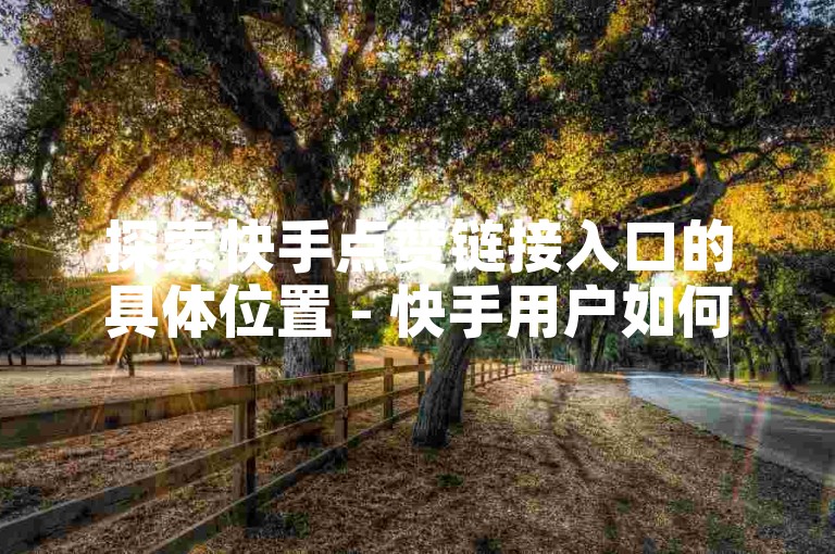 探索快手点赞链接入口的具体位置 - 快手用户如何快速定位点赞链接的详细教程！