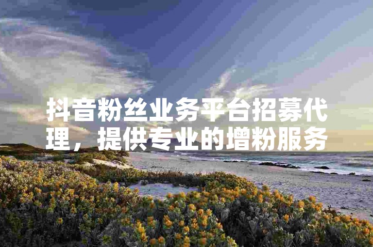 抖音粉丝业务平台招募代理，提供专业的增粉服务。