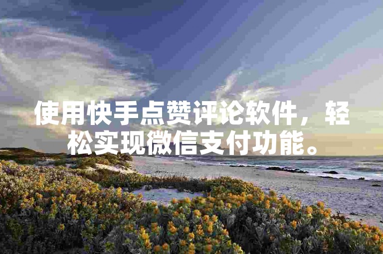 使用快手点赞评论软件，轻松实现微信支付功能。
