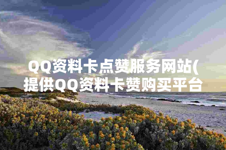 QQ资料卡点赞服务网站(提供QQ资料卡赞购买平台)