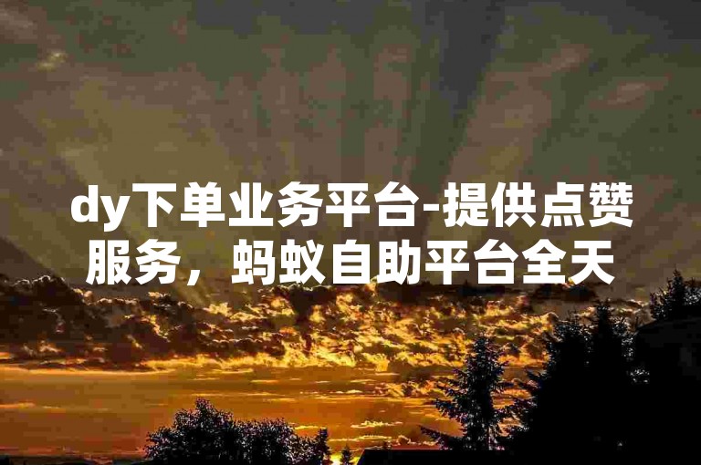 dy下单业务平台-提供点赞服务，蚂蚁自助平台全天候开放。