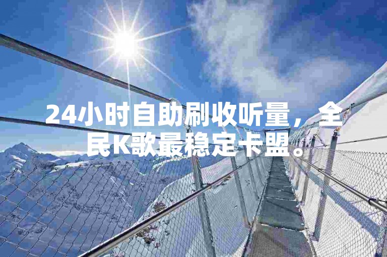 24小时自助刷收听量，全民K歌最稳定卡盟。