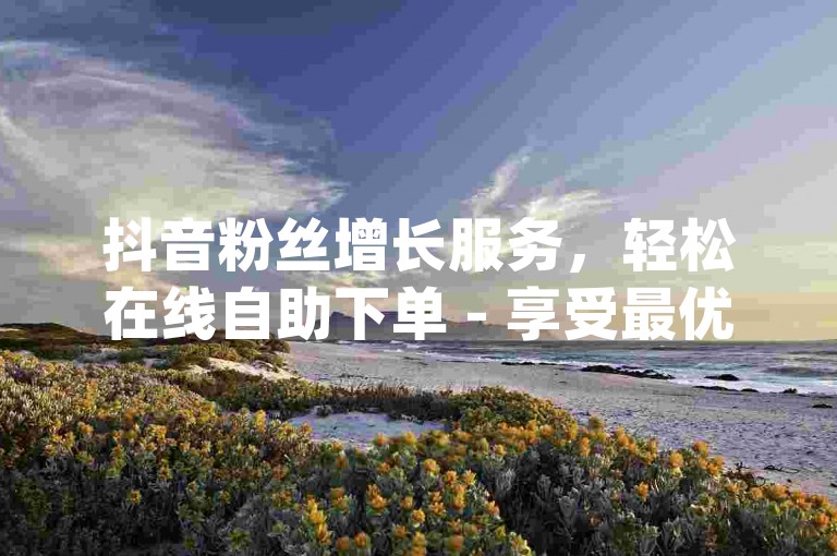 抖音粉丝增长服务，轻松在线自助下单 - 享受最优惠的dy粉丝增加方案。