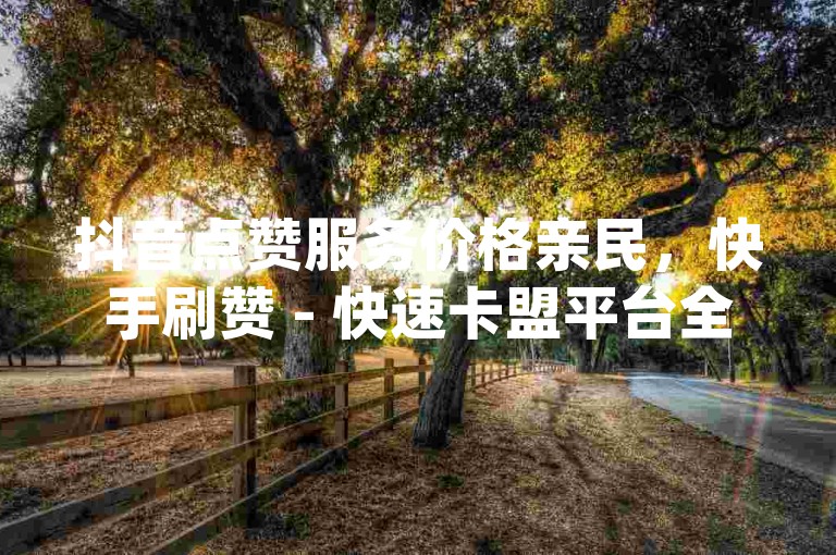 抖音点赞服务价格亲民，快手刷赞 - 快速卡盟平台全天候接单 - pdd助力工具激情再起！