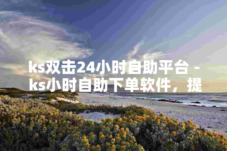 ks双击24小时自助平台 - ks小时自助下单软件，提供便捷的在线服务。