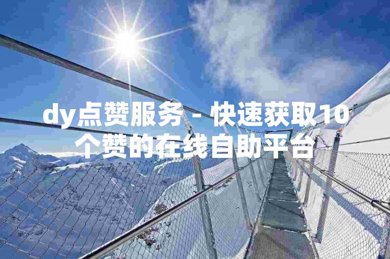dy点赞服务 - 快速获取10个赞的在线自助平台