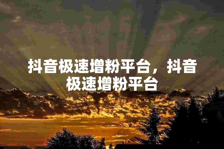 抖音极速增粉平台，抖音极速增粉平台