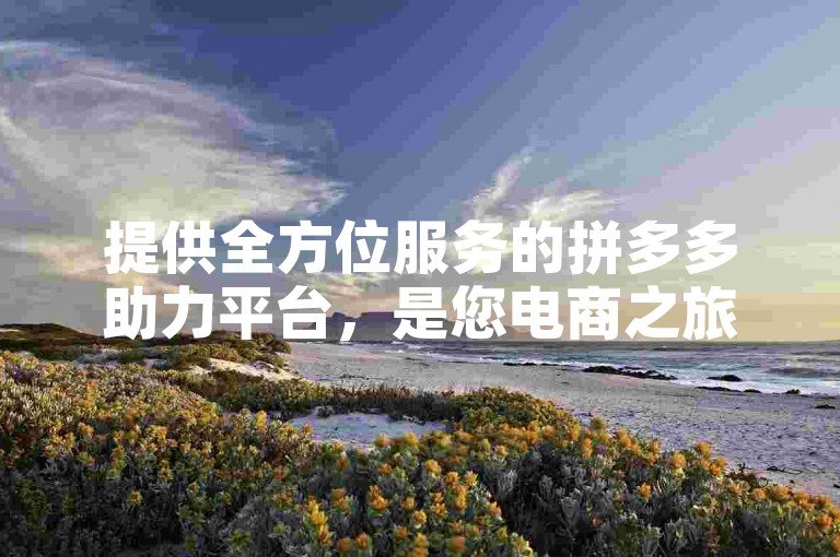 提供全方位服务的拼多多助力平台，是您电商之旅的得力助手。