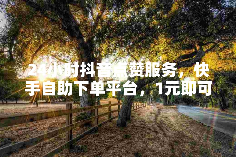 24小时抖音点赞服务，快手自助下单平台，1元即可获得100赞。