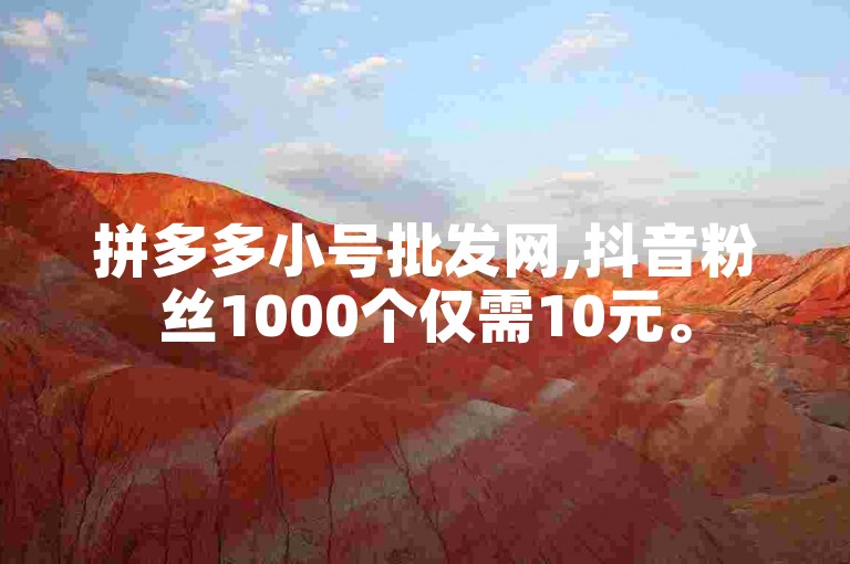 拼多多小号批发网,抖音粉丝1000个仅需10元。