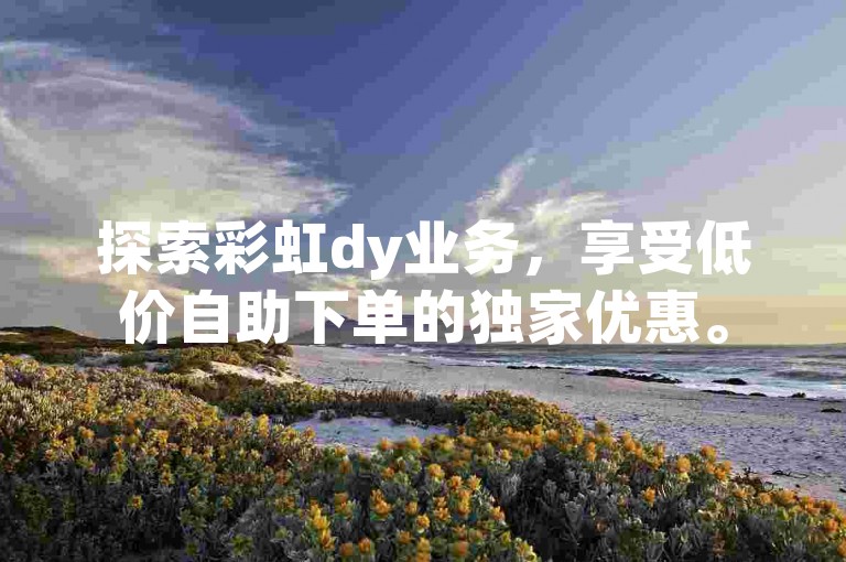 探索彩虹dy业务，享受低价自助下单的独家优惠。