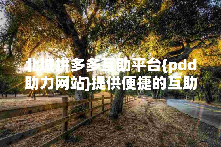 北城拼多多互助平台{pdd助力网站}提供便捷的互助服务。