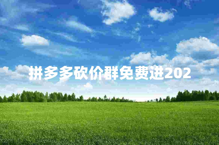 拼多多砍价群免费进2025是真实的，多多助力活动确实存在。