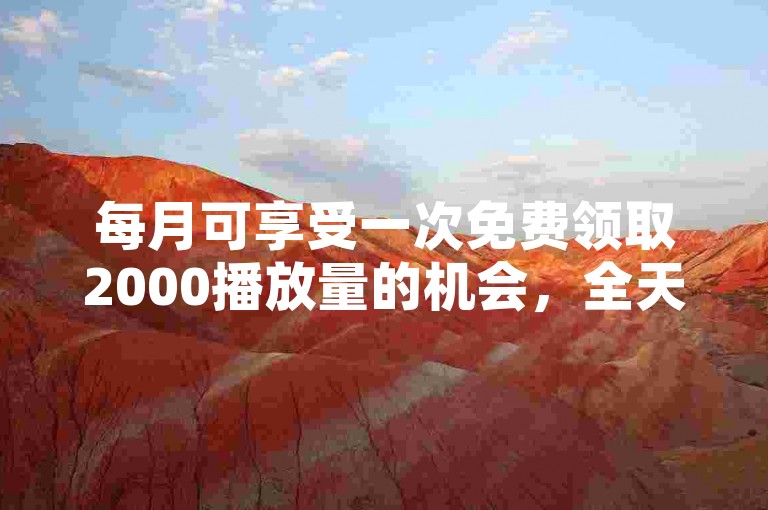 每月可享受一次免费领取2000播放量的机会，全天候自助服务系统确保快手用户小林的稳定体验。