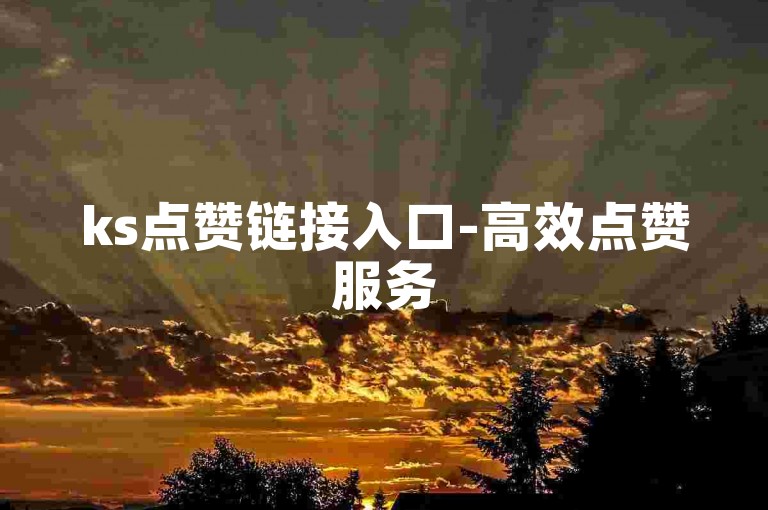 ks点赞链接入口-高效点赞服务