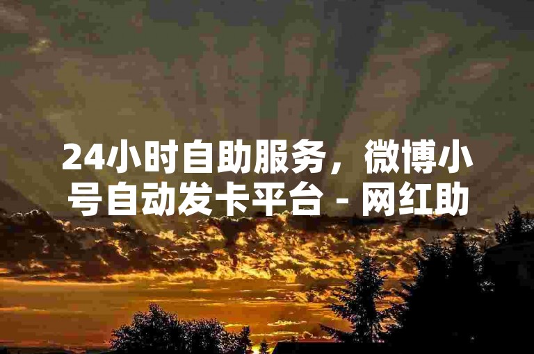 24小时自助服务，微博小号自动发卡平台 - 网红助手下单首选。