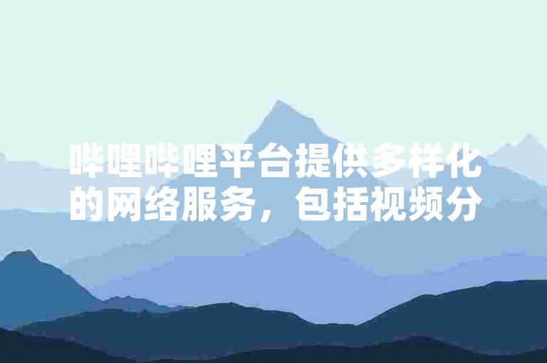 哔哩哔哩平台提供多样化的网络服务，包括视频分享、直播互动以及社区交流等。