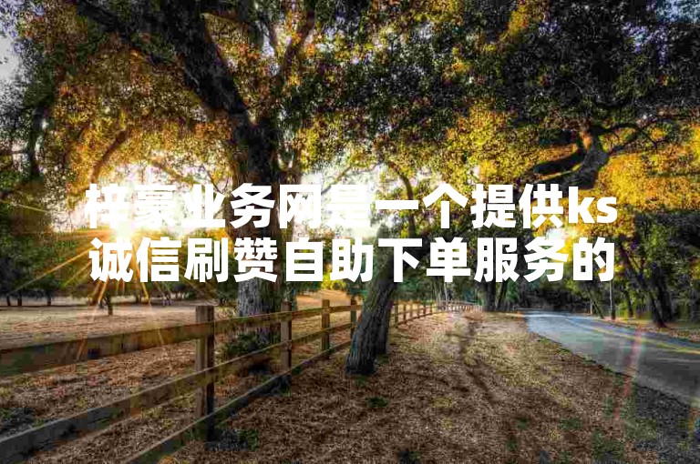 梓豪业务网是一个提供ks诚信刷赞自助下单服务的专业网站。