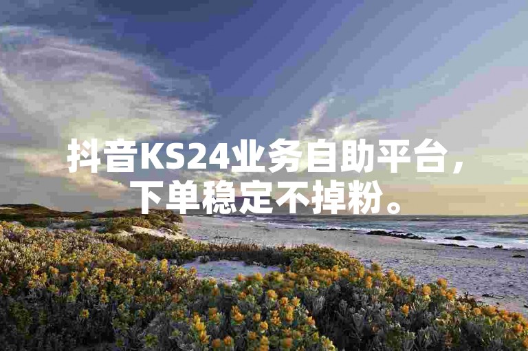 抖音KS24业务自助平台，下单稳定不掉粉。