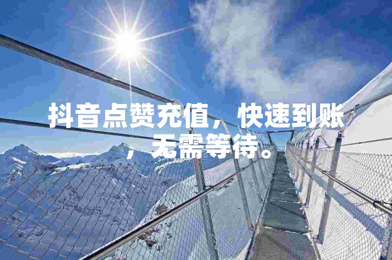 抖音点赞充值，快速到账，无需等待。