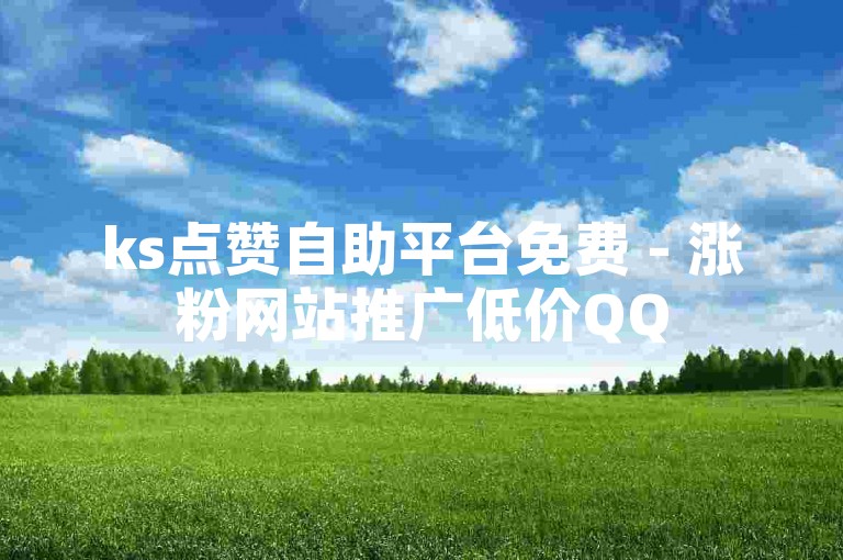 ks点赞自助平台免费 - 涨粉网站推广低价QQ