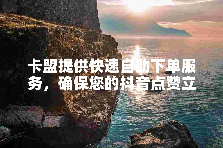 卡盟提供快速自助下单服务，确保您的抖音点赞立即到账。