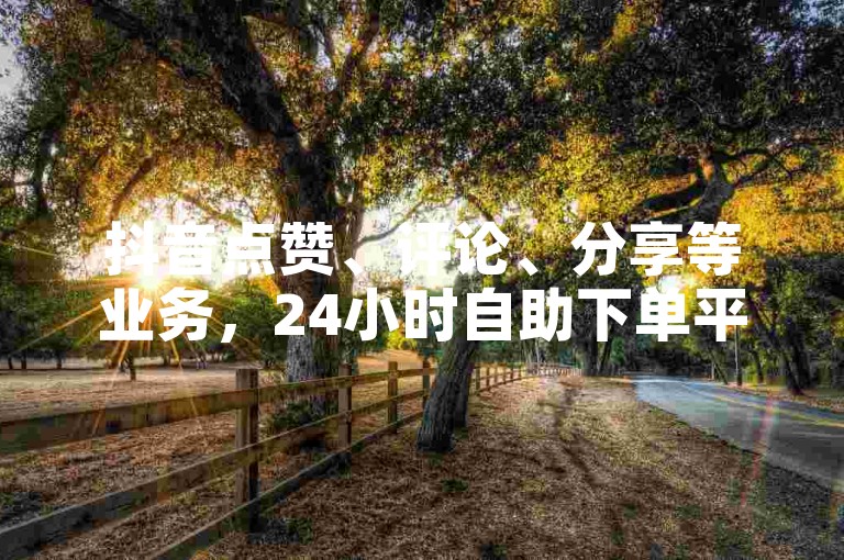 抖音点赞、评论、分享等业务，24小时自助下单平台，支持微信支付。